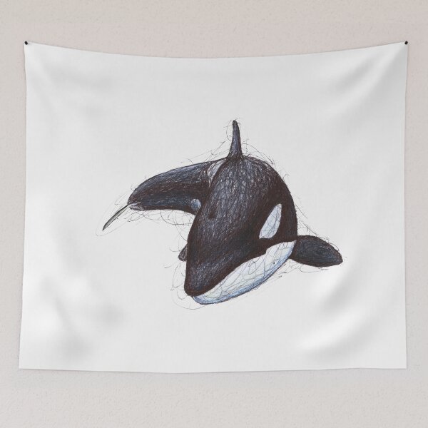 Item preview, Sakari the Killer Whale Scribble designed and sold by ArtyOrca.