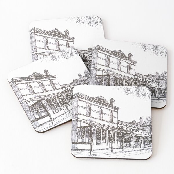 Item preview, Buninyong: former Whykes Butchers, John Adams store, National Bank building. designed and sold by Elizabeth Moore Golding.