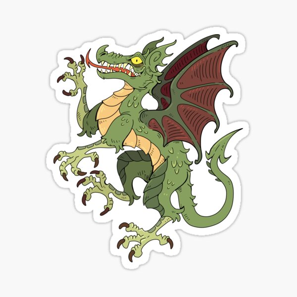 Heraldic Dragon Sticker