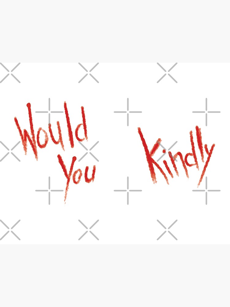 Bioshock Would You Kindly Smeared Red Art Board Print By Ponchtheowl Redbubble