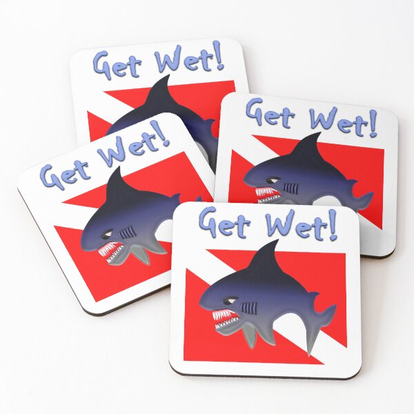 Artikelvorschau, Tauchen Shark Dive Flag Get Wet entworfen und verkauft von SumoShark.