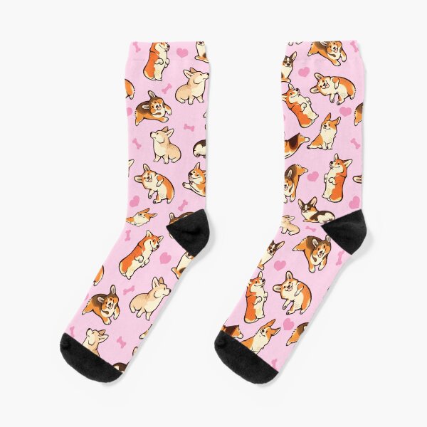 Item preview, Lovey corgis in pink designed and sold by Colordrilos.