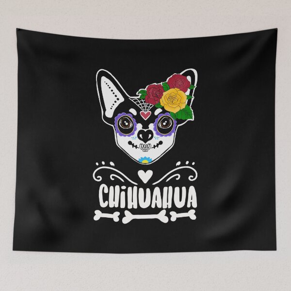 Item preview, Day of Dead Sugar Skull Chihuahua designed and sold by SusanaDesigns.