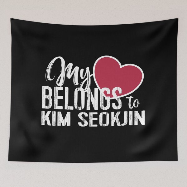 Item preview, My Heart Belongs to Kim Seokjin BTS Jin Worldwide Handsome KPOP Gift designed and sold by M3G4MERCH.