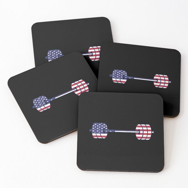 Item preview, USA flag Barbell Powerlifting Weight Lifting form designed and sold by SusanaDesigns.