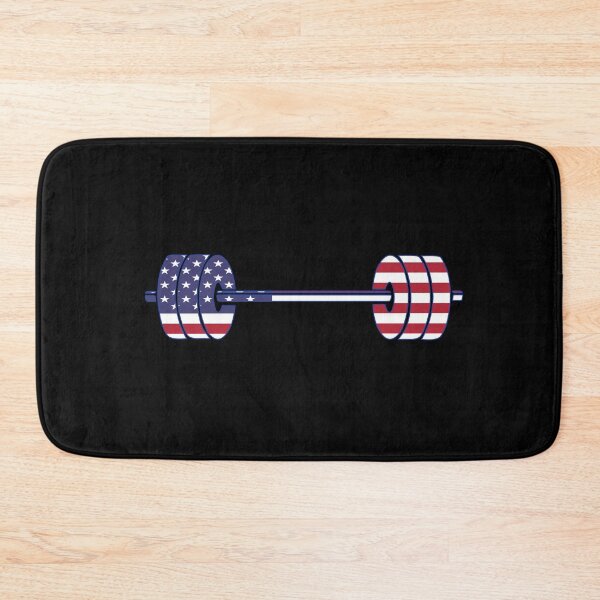 Item preview, USA flag Barbell Powerlifting Weight Lifting form designed and sold by SusanaDesigns.