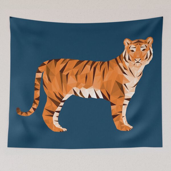 Item preview, Geometric Low Poly Tiger designed and sold by TigerTom Design.