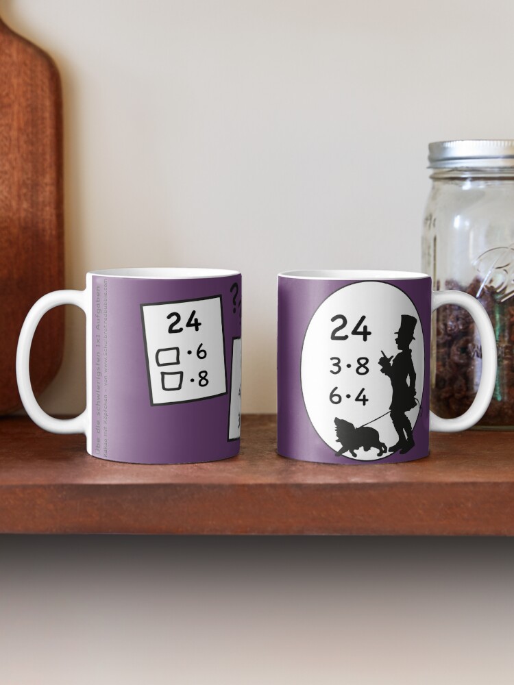 Alternate view of Difficult 1x1 tasks by the way, today the 24 - cocoa with brains - learning with fun Mug