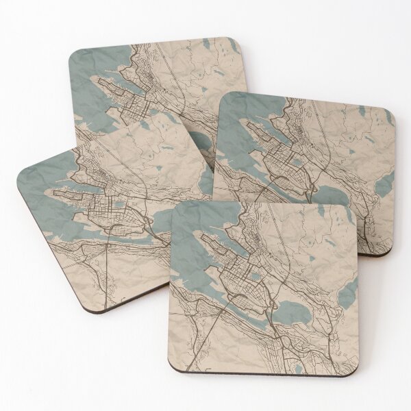 Item preview, Bergen Sepia Map designed and sold by CPTVDesign.