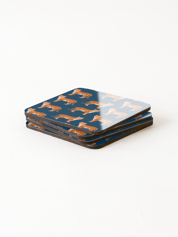 Thumbnail 4 of 5, Coasters (Set of 4), Tiger Pattern designed and sold by TigerTomDesign.