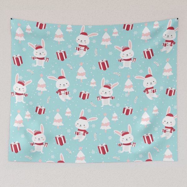 Item preview, Bunnies Aqua designed and sold by Color Me F*@k!ng Happy.