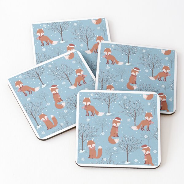 Item preview, Christmas Fox Blue designed and sold by Color Me F*@k!ng Happy.