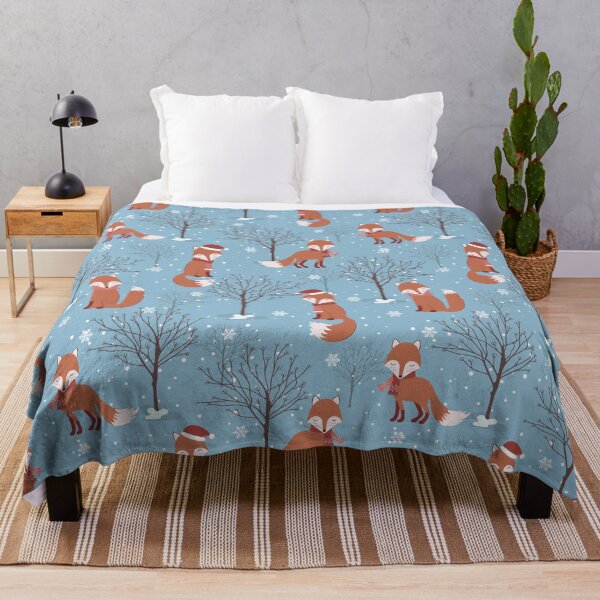 Item preview, Christmas Fox Blue designed and sold by Color Me F*@k!ng Happy.