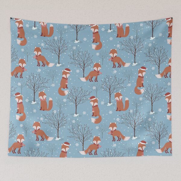 Item preview, Christmas Fox Blue designed and sold by Color Me F*@k!ng Happy.