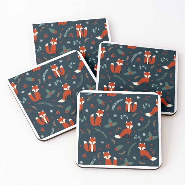 Item preview, Christmas Fox Blue designed and sold by Color Me F*@k!ng Happy.