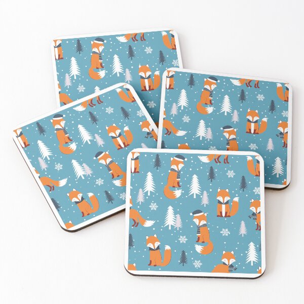 Item preview, Christmas Fox Orange Blue designed and sold by Color Me F*@k!ng Happy.