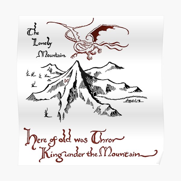 Smaug au-dessus d'Erebor Poster