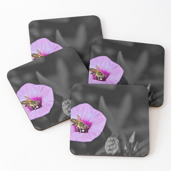 Item preview, Bee Bee Design In A Purple Flower Desaturated Background Bees designed and sold by Jason Gilbert.