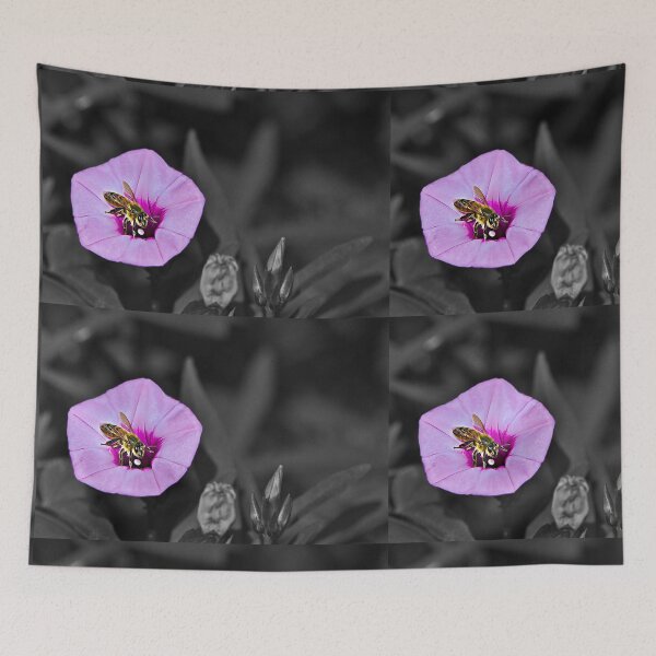 Item preview, Bee Bee Design In A Purple Flower Desaturated Background Bees designed and sold by Jason Gilbert.