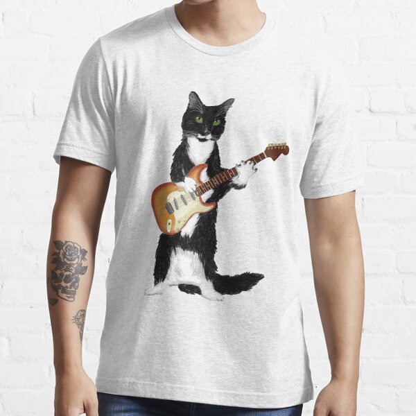 guitar cat t shirt