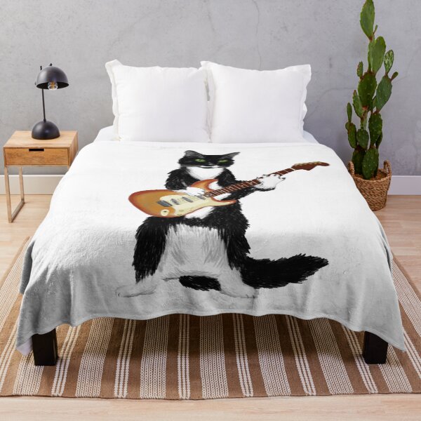Item preview, Cat playing guitar designed and sold by Allie-cat.