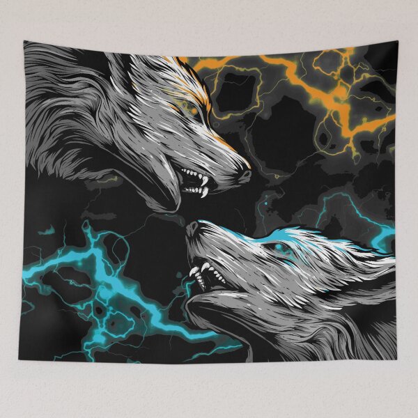 Item preview, Electric Wolves designed and sold by Vintage-Artwork.