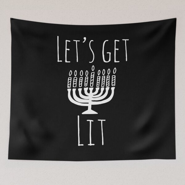 Item preview, Let's Get Lit - Funny Jewish Hannukah Gift  designed and sold by Sutra-Lotus-Co.