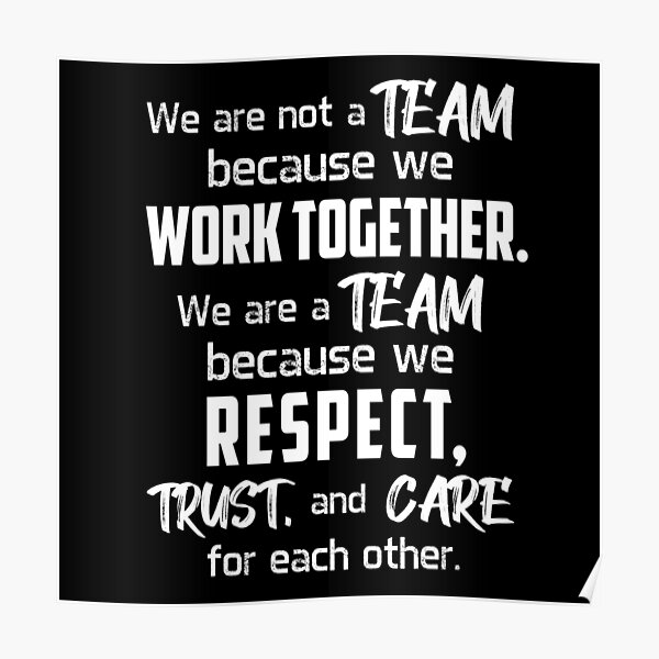 "Teamplay Team Kollegen Arbeit Cool Lustig Geschenk Spruch" Poster von