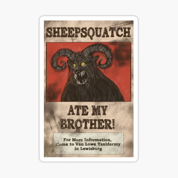 Vista previa del artículo con la obra «¡Sheepsquatch se comió a mi hermano!», diseñado y vendido por Hapansade.