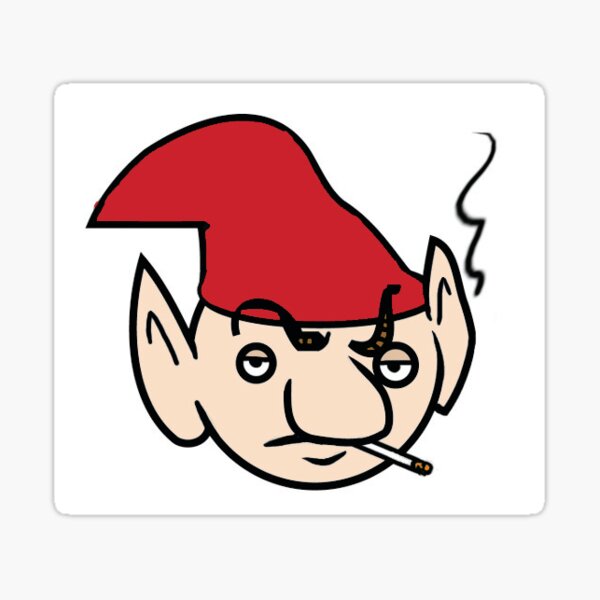 Evil Christmas Elf Troll Cartoon Kids Gift Car Bumper Vinyl Sticker Decal  4X5