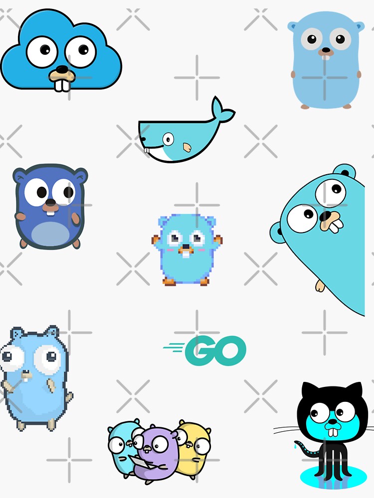 "Golang gopher sticker pack variety pack" Sticker for Sale by leesander ...