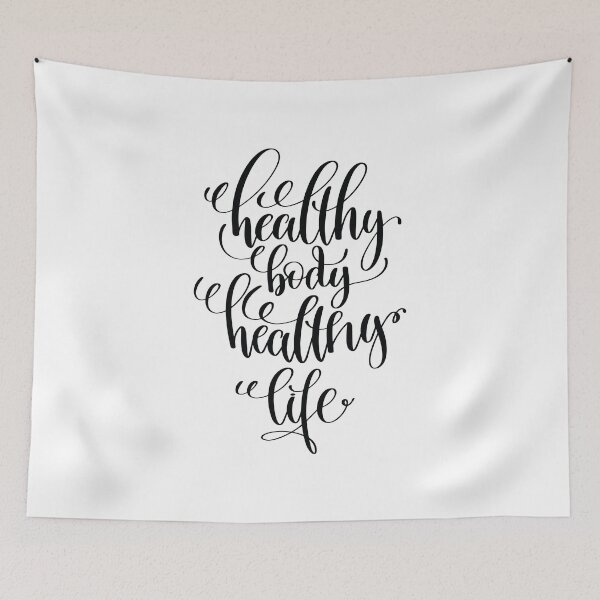 Item preview, Healthy Body Healthy Life Inspirational Quotes designed and sold by ProjectX23.