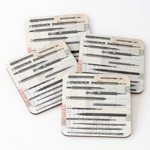 Item preview, Antique Writing Pens on Old Postcards designed and sold by missdebi27.