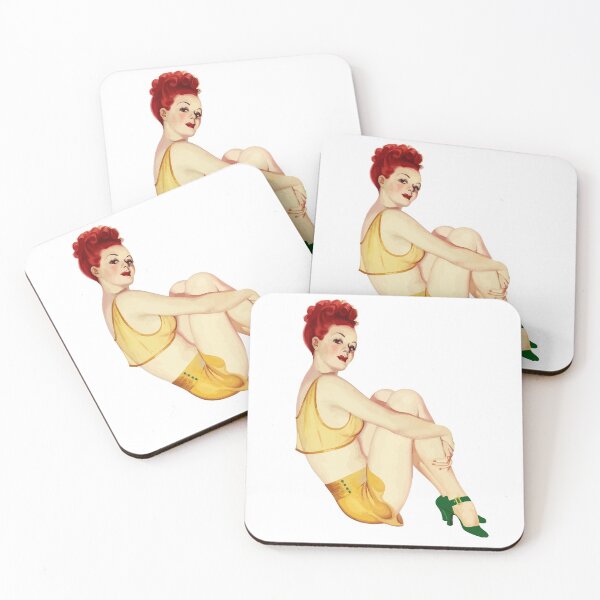 Item preview, Red Head Pin-Up designed and sold by digitalvintage.