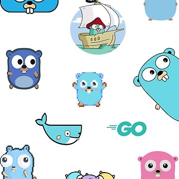 "Golang gopher sticker pack variety pack" Sticker for Sale by leesander ...