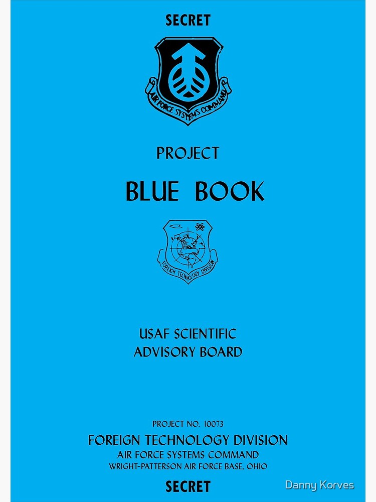 Project Blue Book Original 1952 Report Cover Reconstruction Journal for Sale by Danny Korves Redbubble