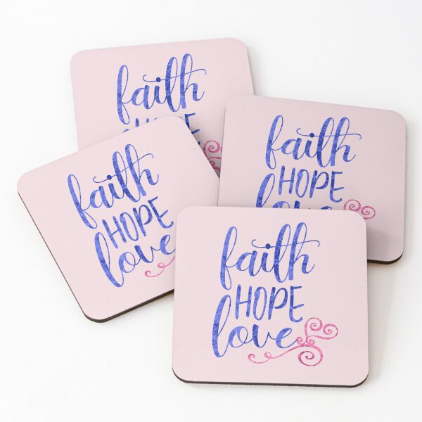 Item preview, Red and Blue Vintage Faith Hope Love designed and sold by Bravenity.