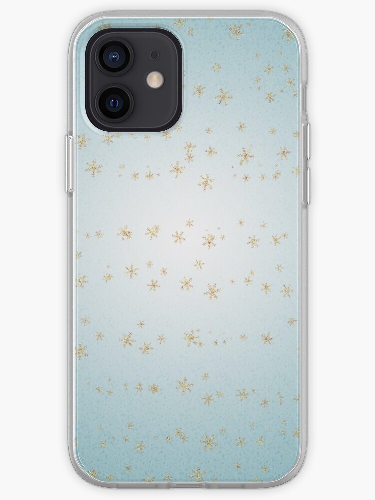 Golden Stars On Baby Blue Background Iphone Case Cover By Bloomcatb Redbubble