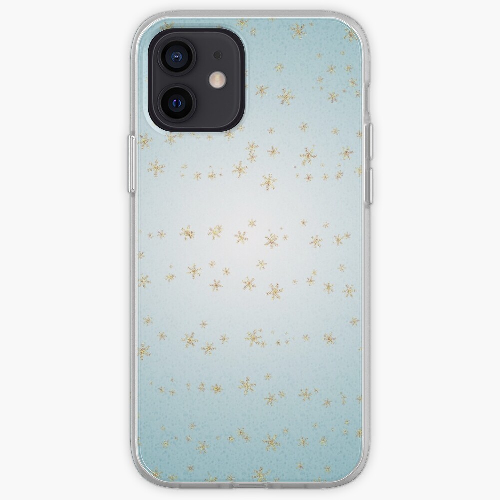 Golden Stars On Baby Blue Background Iphone Case Cover By Bloomcatb Redbubble