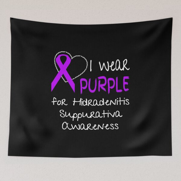 Item preview, I Wear Purple for Hidradenitis Suppurativa Awareness print designed and sold by nikkidawn74.