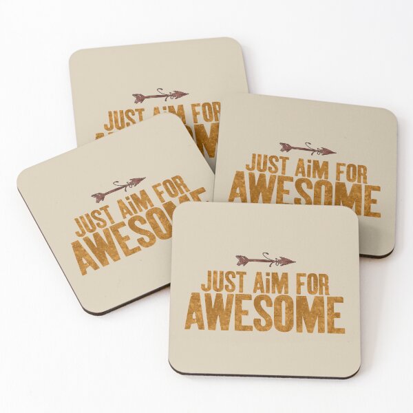 Item preview, Brown Vintage Just Aim For Awesome designed and sold by Bravenity.