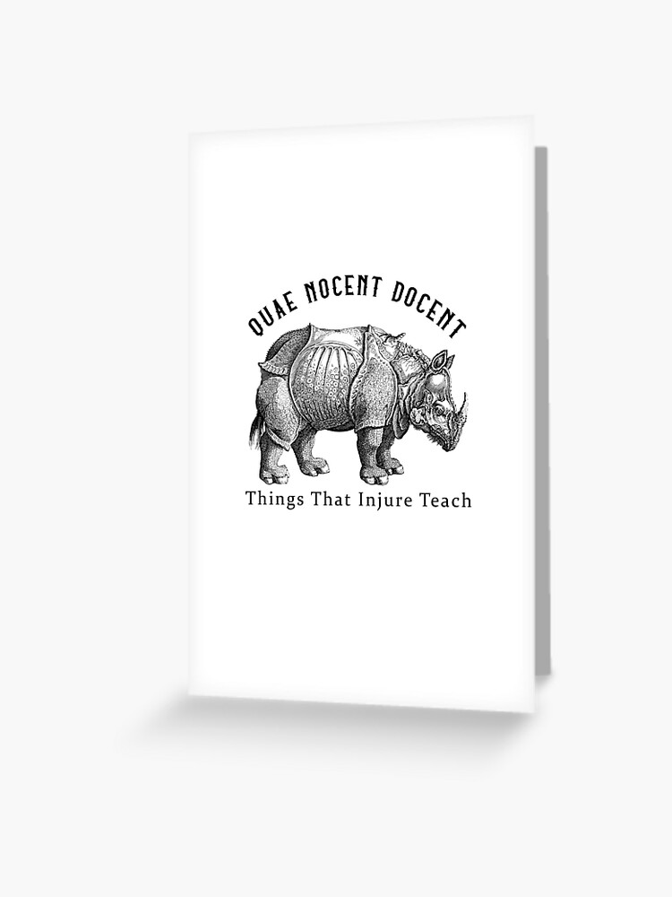 Handmade Wildlife Greetings Card - Rhino