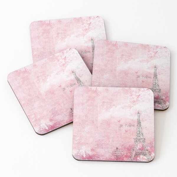 Item preview, Je t'aime I Love You Paris Eiffel Tower Pink Print designed and sold by BalloonPrints.