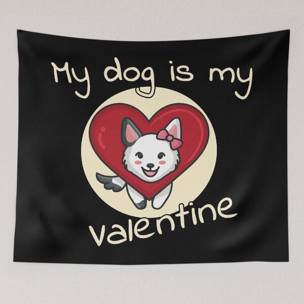 Item preview, My dog is my valentine - valentines day design designed and sold by Tahuverian.