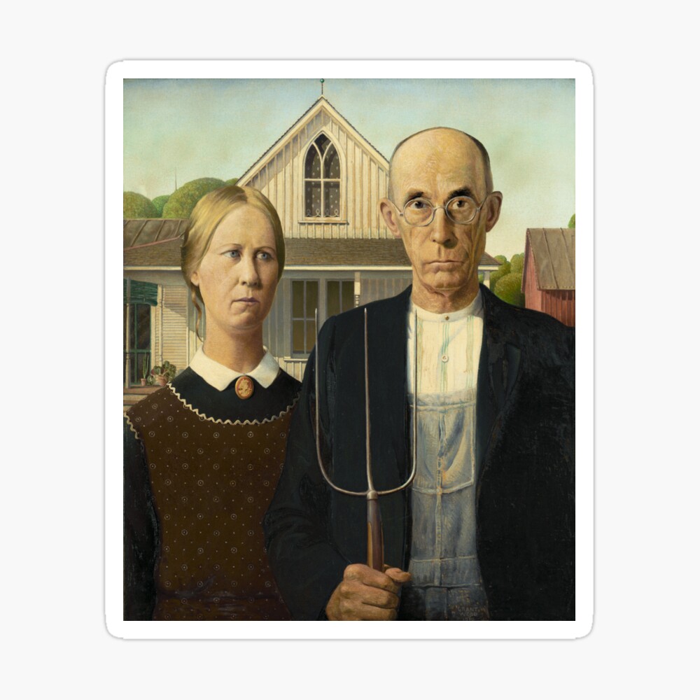 farmer and his wife portrait