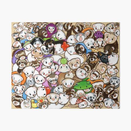 One Hundred Million Ferrets Art Board Print
