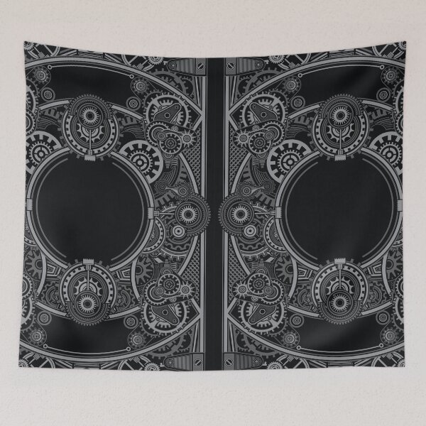 Item preview, Mechanism ornament pattern black artwork. Gears art designed and sold by Olga Chetverikova.