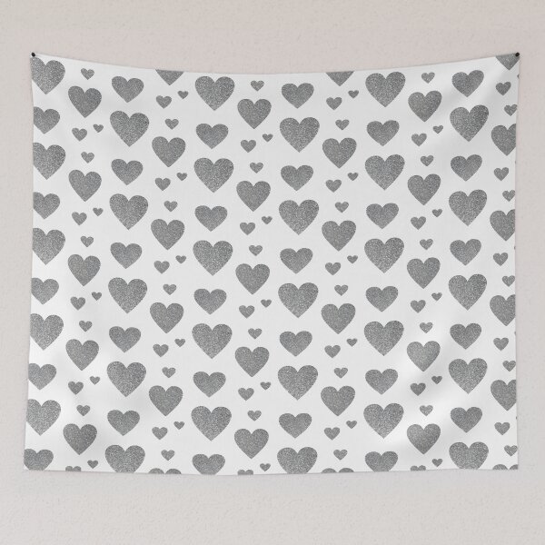 Item preview, silver glitter hearts designed and sold by chricket.