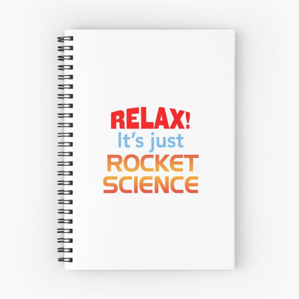 Item preview, 'Relax! It's Just Rocket Science' (White) designed and sold by The Button Gal.