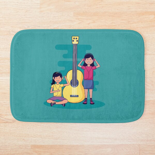 Aperçu de l'œuvre Femmes jouant de la guitare, musique de famille. créée et vendue par PickCreation.